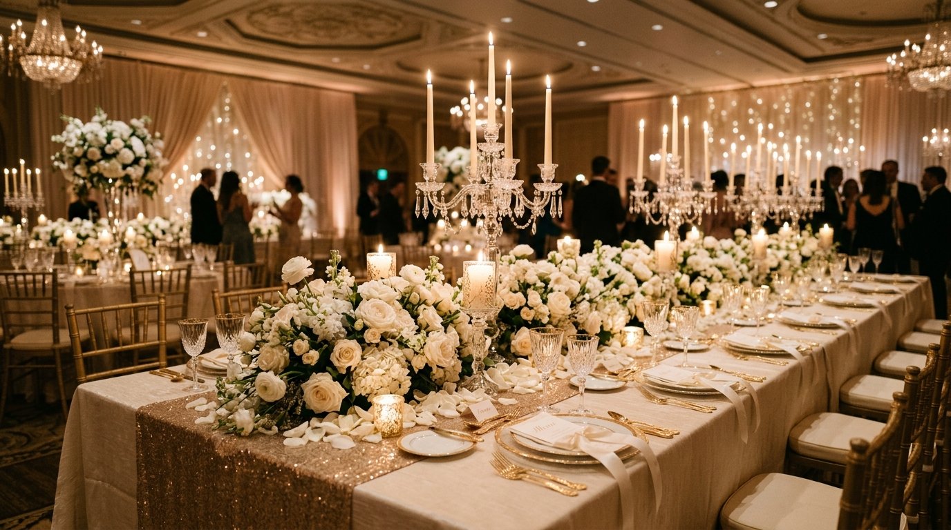 Decoración de lujo para bodas y eventos